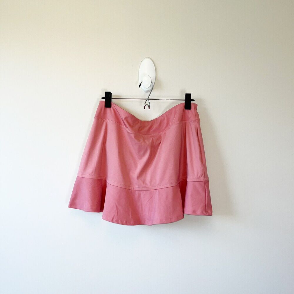 Tommy Bahama Athletic Golf Tennis Skort Coral Pink Pull On Stretch Size XL
